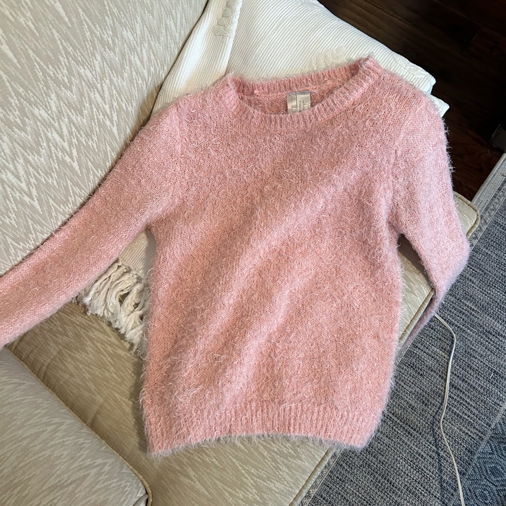 Pink Y2K Fuzzy Sweater Forever 21